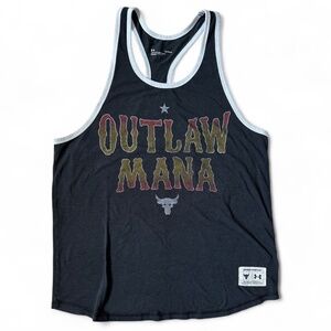 Project Rock Under Armour Gray Outlaw Mana Tank Top Mens Large
